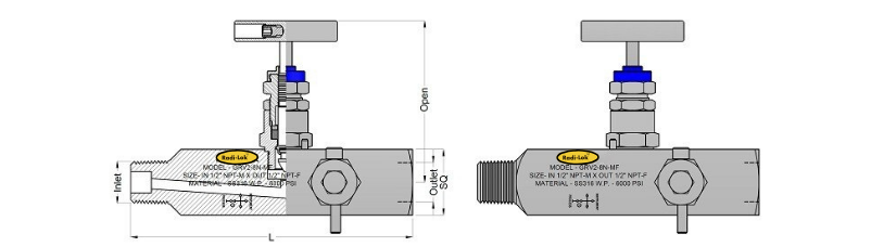 Pipe Gauge 90° Syphon Main View
